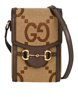 Horsebit 1955 Jumbo GG Mini Bag, Canvas, Brown/Beige, 625615, DB/B, 2*